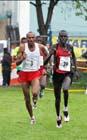 Peter Lemuya outsprints No 3 Tewodros Shiferaw to win the 2012 Blaydon Races on June 9th.